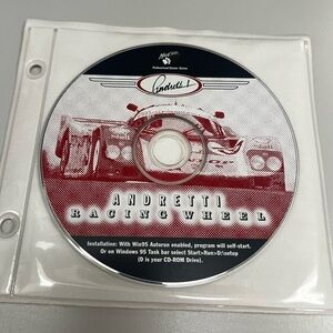 Andretti Racing Wheel For PC CD-ROM Software Mad Catz Windows 95